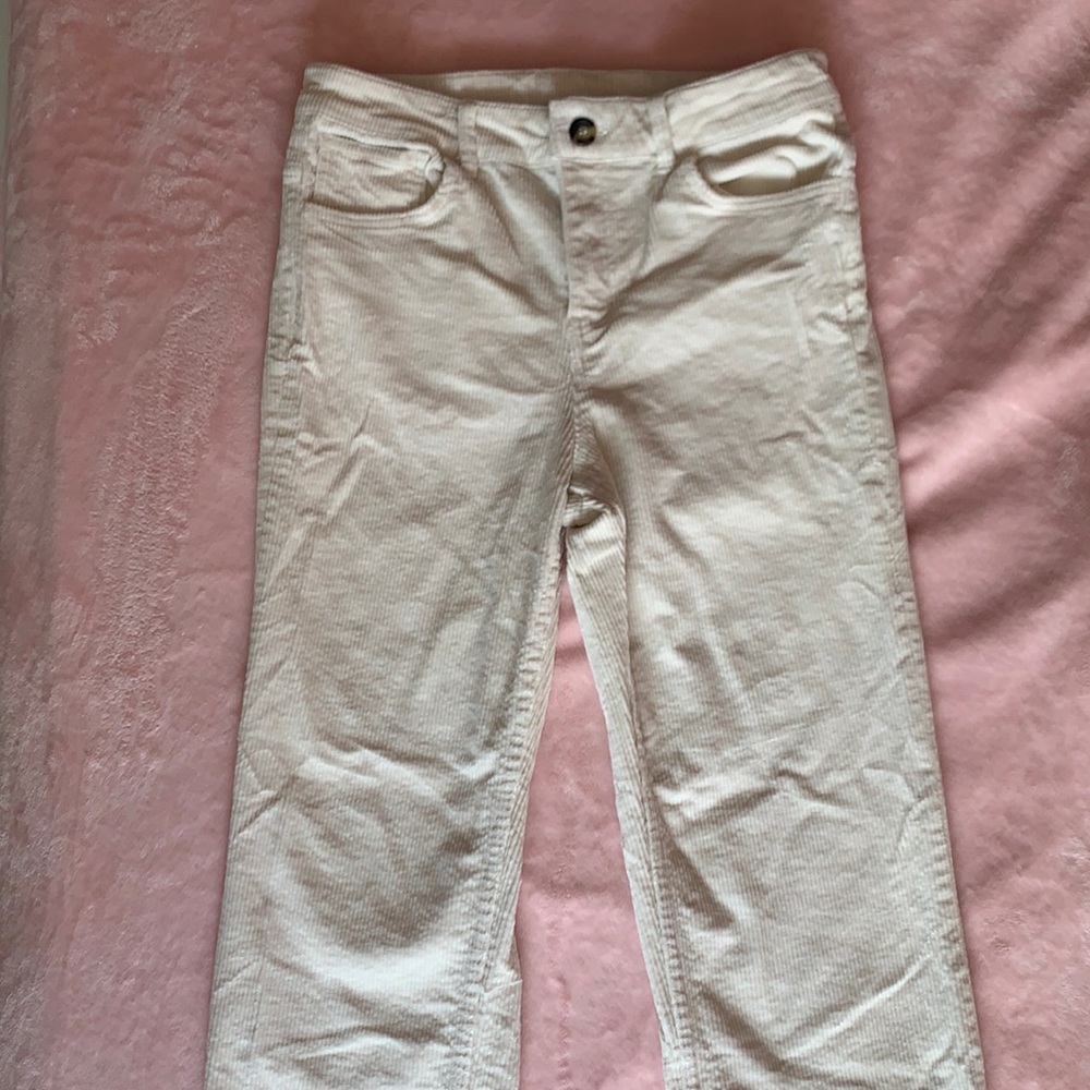 Women’s White Corduroy Pants